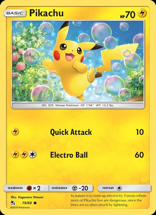 Pikachu card in English