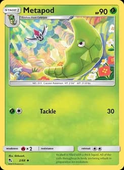 Metapod card in English