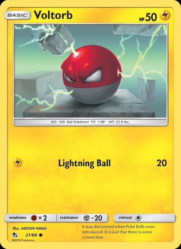Voltorb card in English