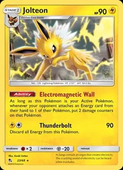 Jolteon card in English