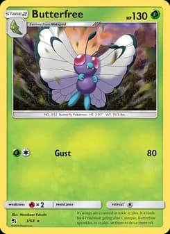 Butterfree card in English