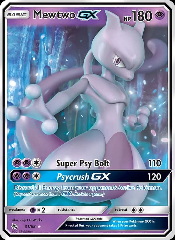 Mewtwo GX card in English