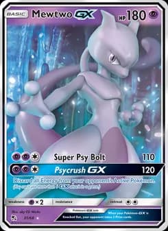 Mewtwo GX card in English