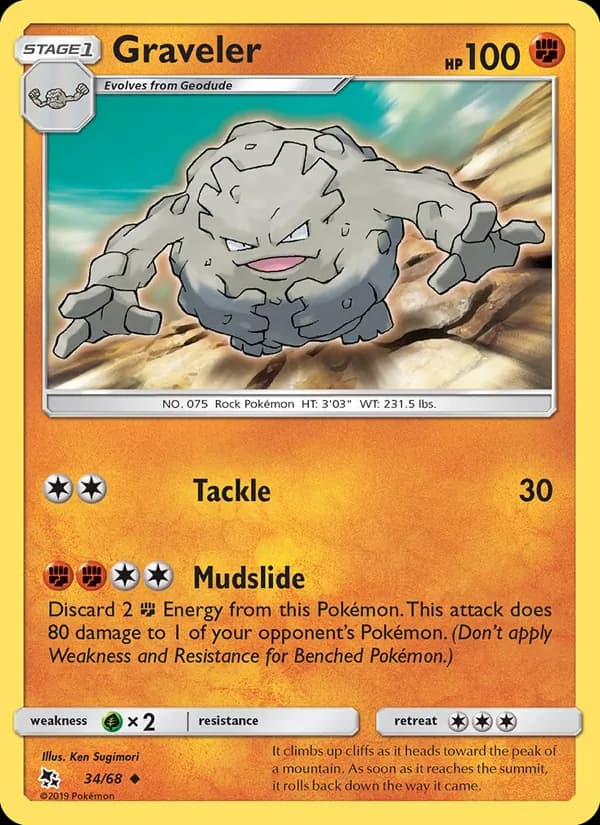 Graveler card in English