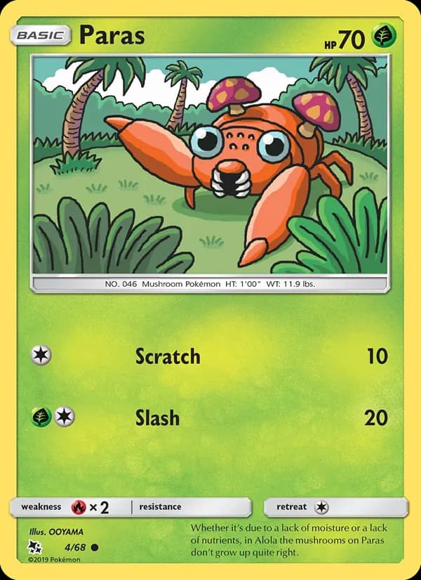 Paras card in English
