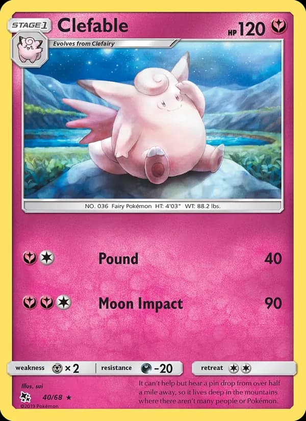 Clefable card in English