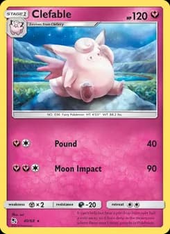 Clefable card in English