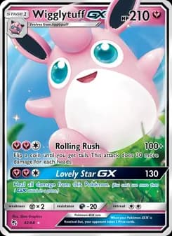 Wigglytuff GX card in English