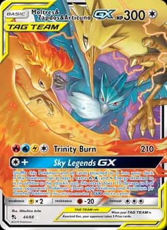 Moltres & Zapdos & Articuno GX card in English