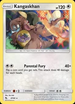 Kangaskhan card in English