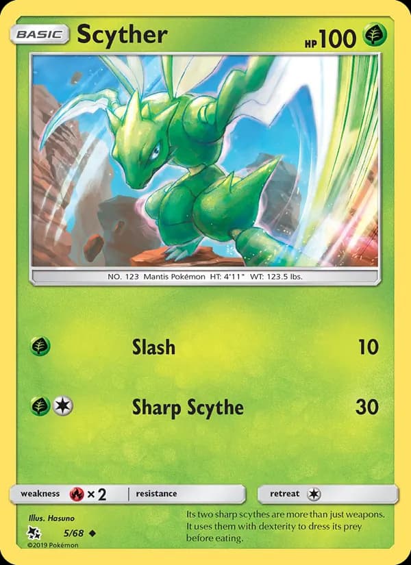 Scyther card in English