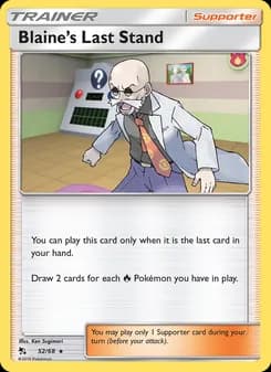 Blaine’s Last Stand card in English