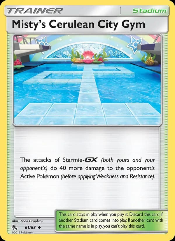 Misty’s Cerulean City Gym card in English