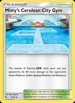 Misty’s Cerulean City Gym card in English