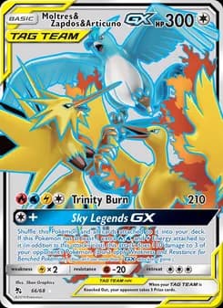 Moltres & Zapdos & Articuno GX card in English