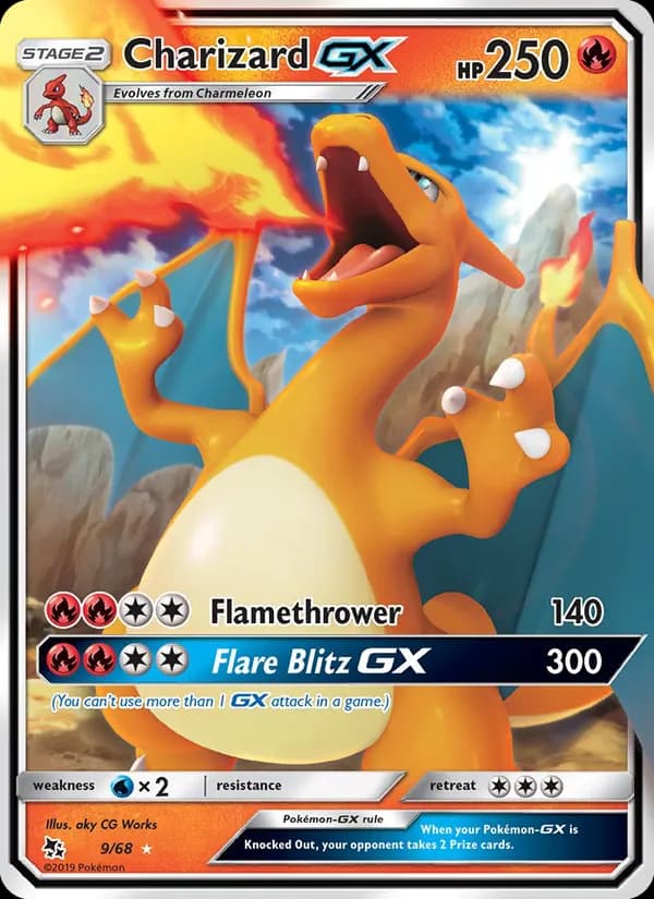Charizard GX card in English