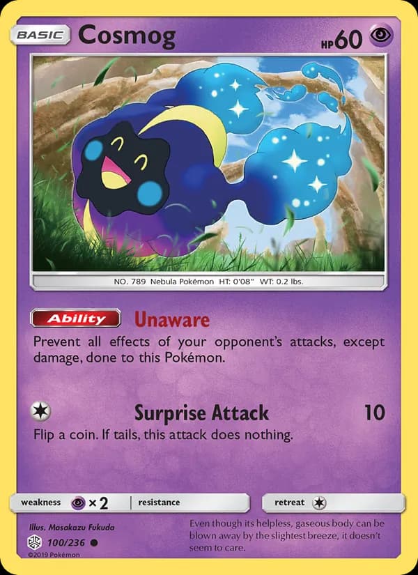Cosmog card in English