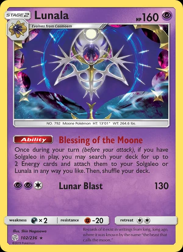 Lunala card in English