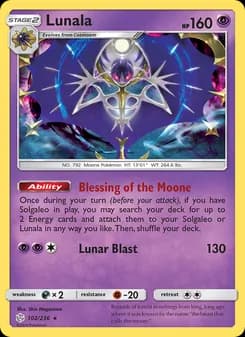 Lunala card in English