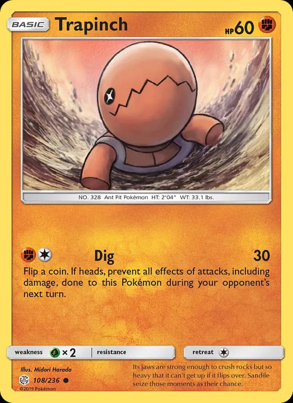 Trapinch card in English