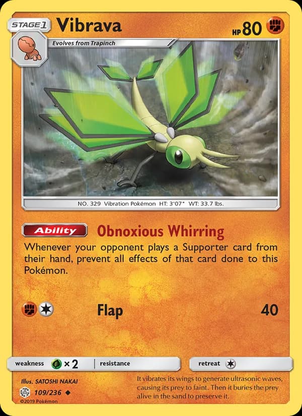 Vibrava card in English