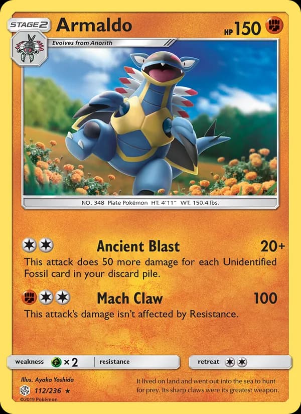 Armaldo card in English