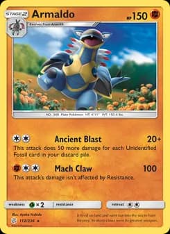 Armaldo card in English