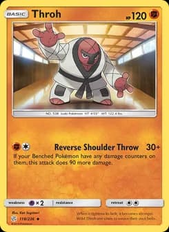 Throh card in English