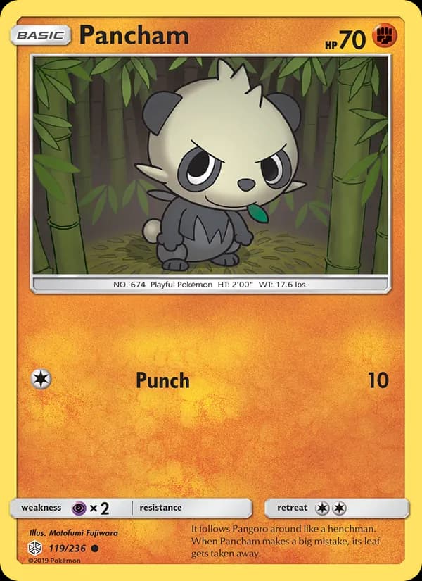 Pancham card in English