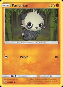 Pancham card in English