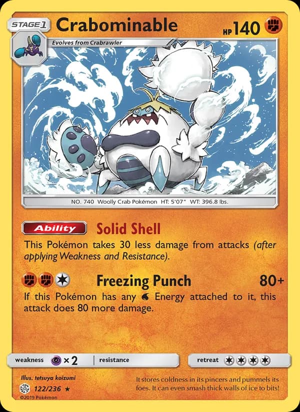 Crabominable card in English