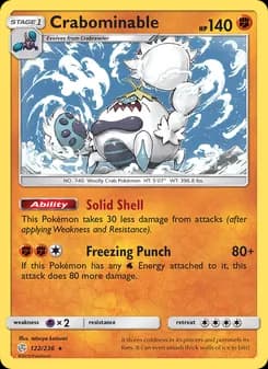 Crabominable card in English
