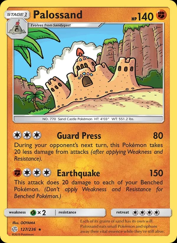 Palossand card in English