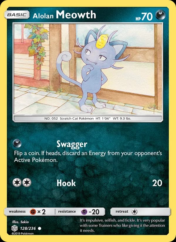 Alolan Meowth card in English