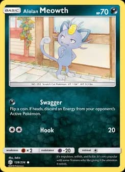 Alolan Meowth card in English