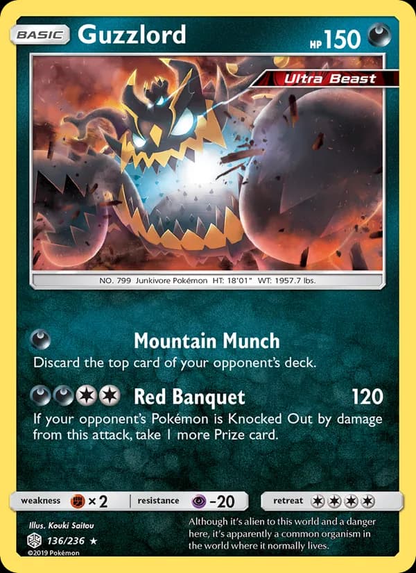 Guzzlord card in English