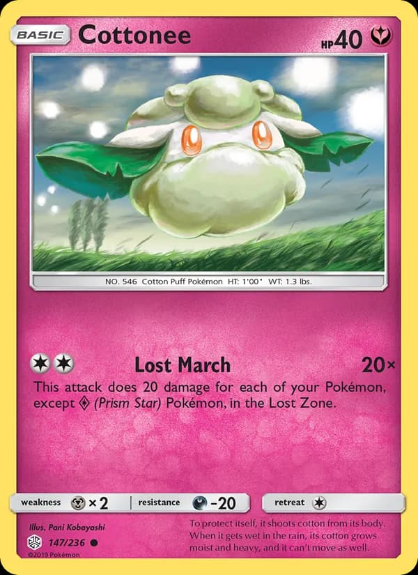 Cottonee card in English