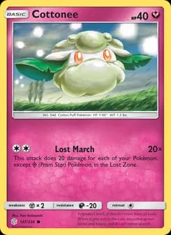 Cottonee card in English