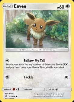 Eevee card in English