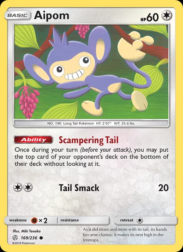 Aipom card in English