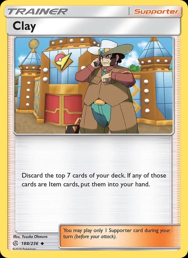 Clay card in English