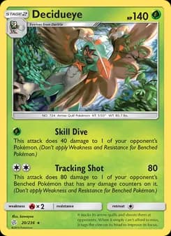 Decidueye card in English