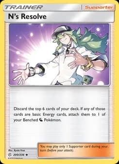 N’s Resolve card in English