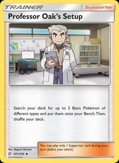 Professor Oak’s Setup card in English