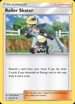 Roller Skater card in English