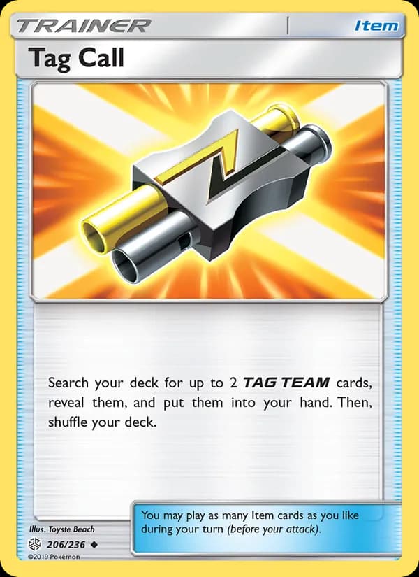 Tag Call card in English