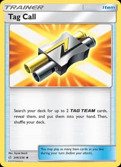 Tag Call card in English