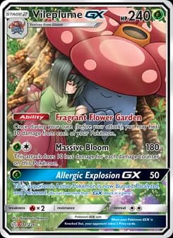 Vileplume GX card in English