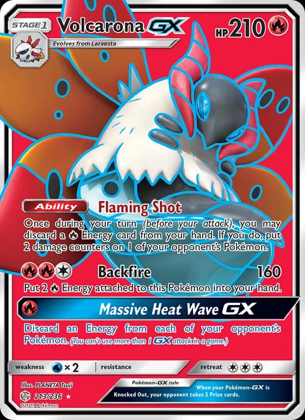 Volcarona GX card in English