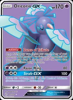 Oricorio GX card in English